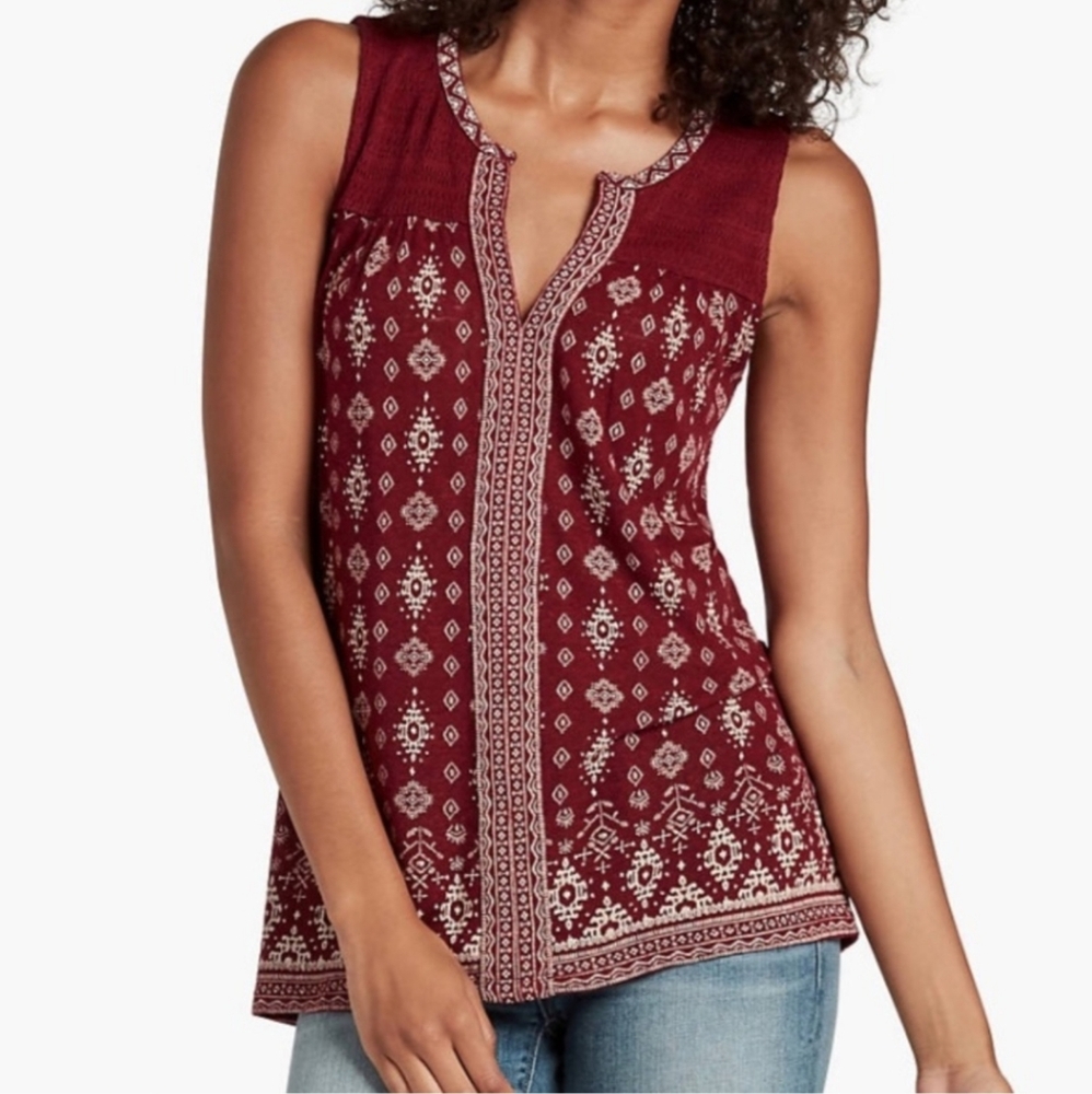 Lucky Brand Burgundy Knit Top